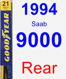 Rear Wiper Blade for 1994 Saab 9000 - Premium