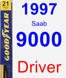 Driver Wiper Blade for 1997 Saab 9000 - Premium