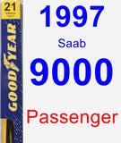 Passenger Wiper Blade for 1997 Saab 9000 - Premium