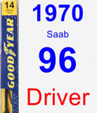 Driver Wiper Blade for 1970 Saab 96 - Premium