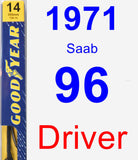 Driver Wiper Blade for 1971 Saab 96 - Premium