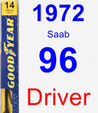 Driver Wiper Blade for 1972 Saab 96 - Premium