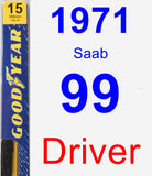 Driver Wiper Blade for 1971 Saab 99 - Premium