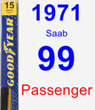 Passenger Wiper Blade for 1971 Saab 99 - Premium