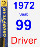 Driver Wiper Blade for 1972 Saab 99 - Premium