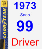 Driver Wiper Blade for 1973 Saab 99 - Premium