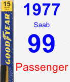 Passenger Wiper Blade for 1977 Saab 99 - Premium