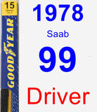 Driver Wiper Blade for 1978 Saab 99 - Premium