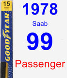 Passenger Wiper Blade for 1978 Saab 99 - Premium