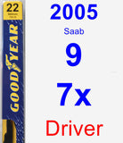 Driver Wiper Blade for 2005 Saab 9-7x - Premium