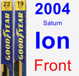 Front Wiper Blade Pack for 2004 Saturn Ion - Premium