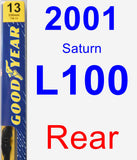 Rear Wiper Blade for 2001 Saturn L100 - Premium