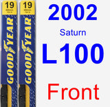 Front Wiper Blade Pack for 2002 Saturn L100 - Premium