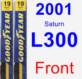 Front Wiper Blade Pack for 2001 Saturn L300 - Premium