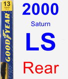 Rear Wiper Blade for 2000 Saturn LS - Premium