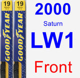 Front Wiper Blade Pack for 2000 Saturn LW1 - Premium