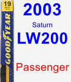 Passenger Wiper Blade for 2003 Saturn LW200 - Premium