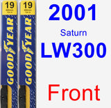 Front Wiper Blade Pack for 2001 Saturn LW300 - Premium