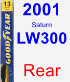 Rear Wiper Blade for 2001 Saturn LW300 - Premium