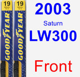 Front Wiper Blade Pack for 2003 Saturn LW300 - Premium