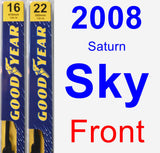 Front Wiper Blade Pack for 2008 Saturn Sky - Premium