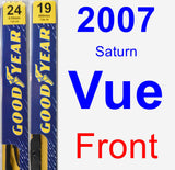 Front Wiper Blade Pack for 2007 Saturn Vue - Premium