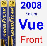 Front Wiper Blade Pack for 2008 Saturn Vue - Premium