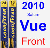 Front Wiper Blade Pack for 2010 Saturn Vue - Premium