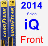 Front Wiper Blade Pack for 2014 Scion iQ - Premium