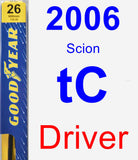 Driver Wiper Blade for 2006 Scion tC - Premium