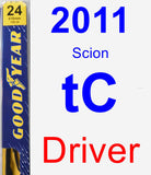 Driver Wiper Blade for 2011 Scion tC - Premium