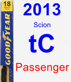 Passenger Wiper Blade for 2013 Scion tC - Premium