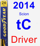 Driver Wiper Blade for 2014 Scion tC - Premium