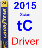 Driver Wiper Blade for 2015 Scion tC - Premium