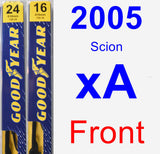 Front Wiper Blade Pack for 2005 Scion xA - Premium