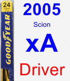 Driver Wiper Blade for 2005 Scion xA - Premium