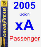 Passenger Wiper Blade for 2005 Scion xA - Premium
