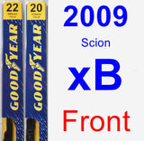 Front Wiper Blade Pack for 2009 Scion xB - Premium