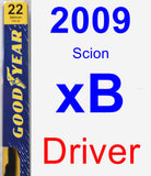 Driver Wiper Blade for 2009 Scion xB - Premium