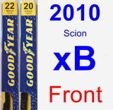 Front Wiper Blade Pack for 2010 Scion xB - Premium