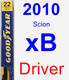 Driver Wiper Blade for 2010 Scion xB - Premium