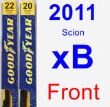 Front Wiper Blade Pack for 2011 Scion xB - Premium