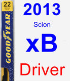 Driver Wiper Blade for 2013 Scion xB - Premium