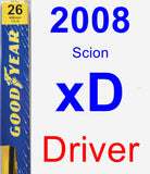 Driver Wiper Blade for 2008 Scion xD - Premium