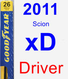 Driver Wiper Blade for 2011 Scion xD - Premium