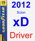 Driver Wiper Blade for 2012 Scion xD - Premium