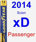 Passenger Wiper Blade for 2014 Scion xD - Premium