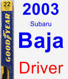 Driver Wiper Blade for 2003 Subaru Baja - Premium