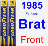 Front Wiper Blade Pack for 1985 Subaru Brat - Premium