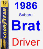 Driver Wiper Blade for 1986 Subaru Brat - Premium